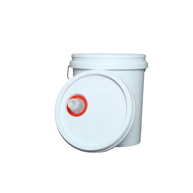 Hot Sale 20 L Plastic Pail With Red Spout Lid For Oil Packin/ Industrial Plastic Pails With Lids