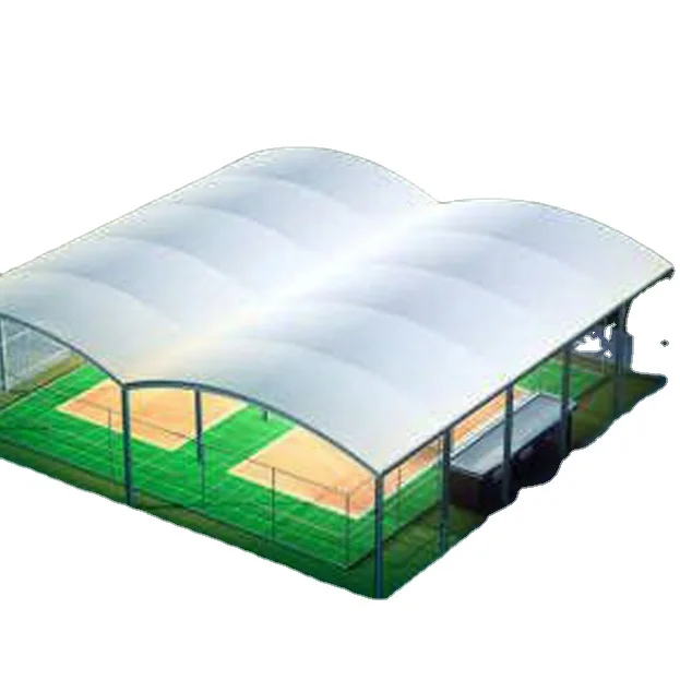 Современная высокопрочная PVDF растягивающая мембранная структура затеняющая палатка для наружного использования стадион крыша школы архитектурная мембрана дизайн