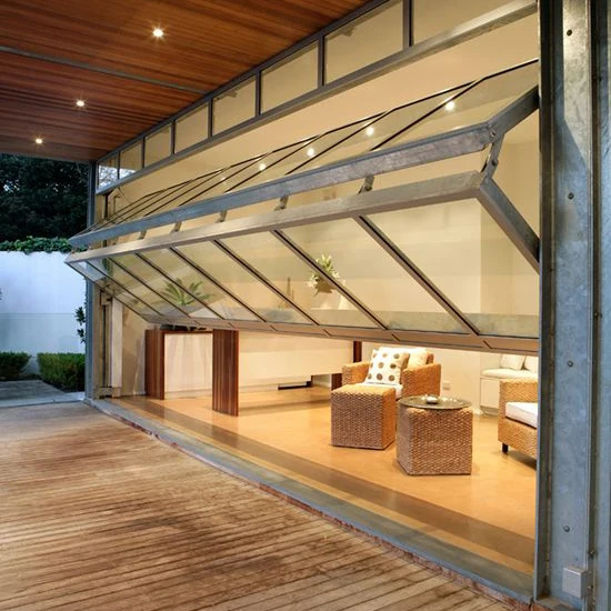 Deda Commercial Grade Glass Bi Folding Garage Doors Of Aluminum In China glass sectional garage door