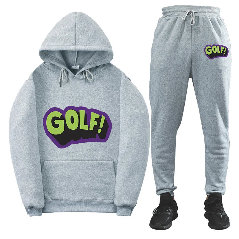 Custom Logo Plain Hoodies and Pants 2 Piece Set Sports Sweatsuit Men Set Tracksuit Man Dickie Suits for Men