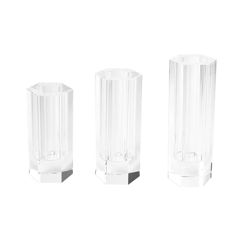 Chinese Handcrafted Modern Home Decoration Crystal Vases High Quality Round Glass Crystal Vases for Wedding Centerpieces