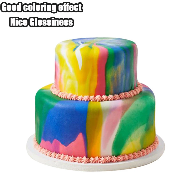 Custom Various Colors pastry decoration surgar paste cake design fondant