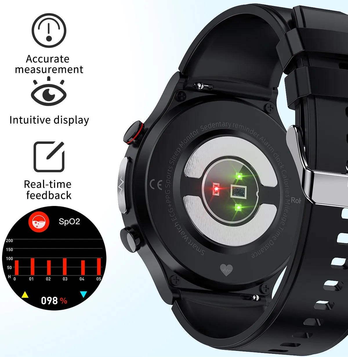 The Best ECG E88 Smart Watch Blood Oxygen Body Temperature Wireless Charging 360*360 HD Screen Digital Watches 2022
