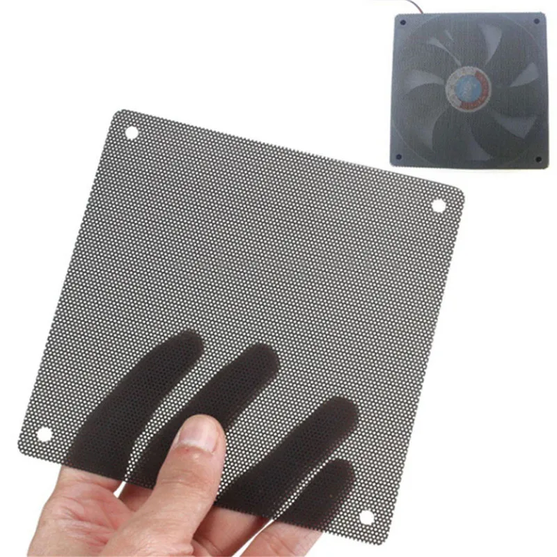 12cmx12cm Computer Cooling Fan Filter PVC 120mm PC Fan Case Dust Filter Strainer Dustproof Mesh Cuttable