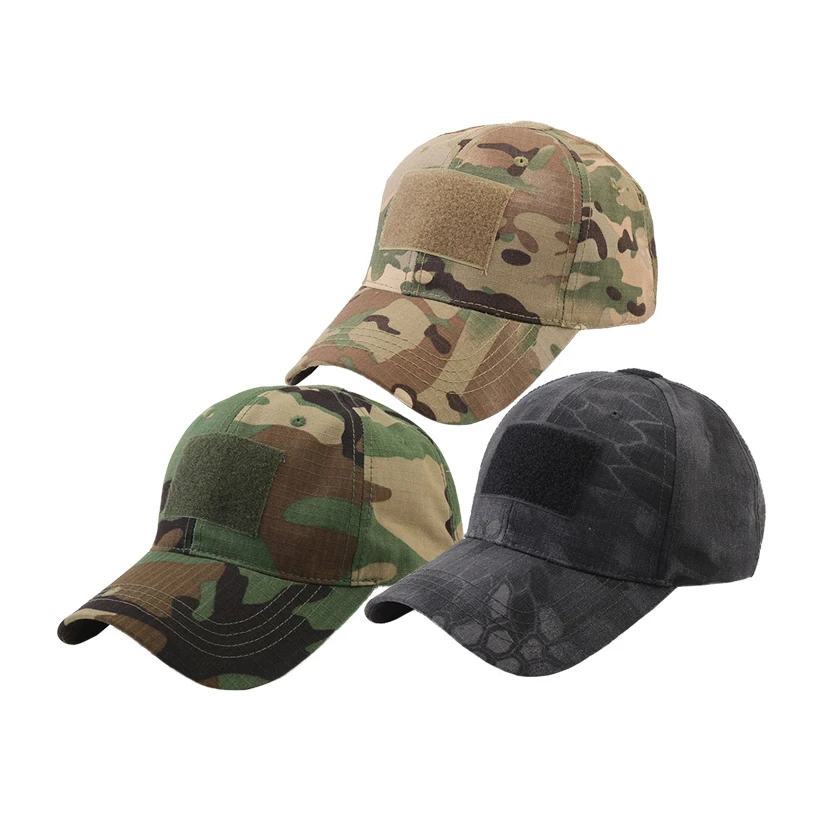 Camouflage Rib-Stop Waterproof Fabric Tactical Cap Hat Cap outdoor Sports 6Panels Duty Camouflage Baseball Caps Hats