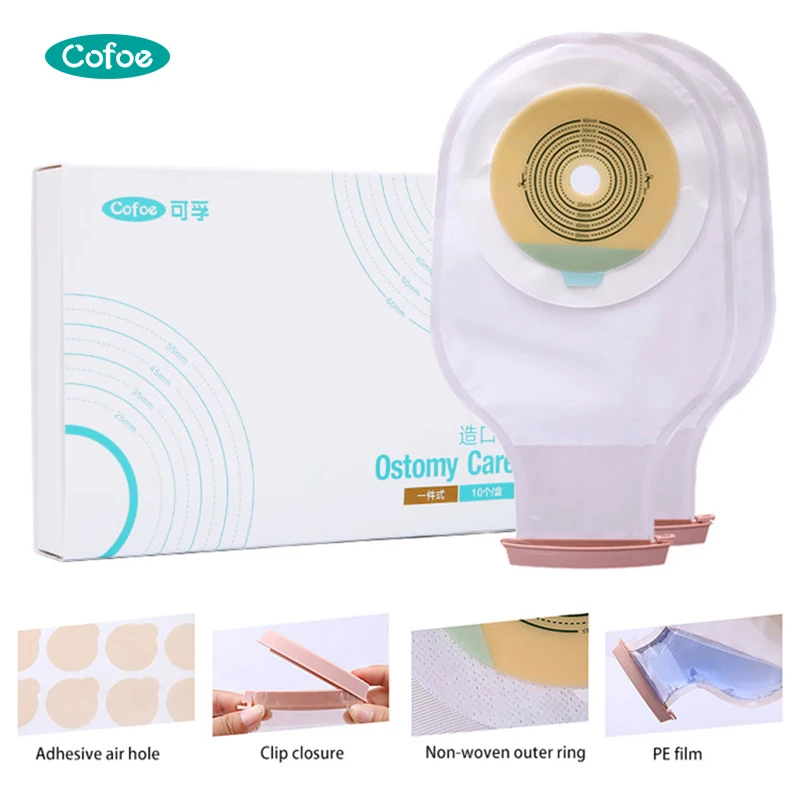 Wholesale Cheap Price One Piece Belt Reusable Cover Drainable Opaque Stoma Bags Convatec Ostomy Colostomy Bag