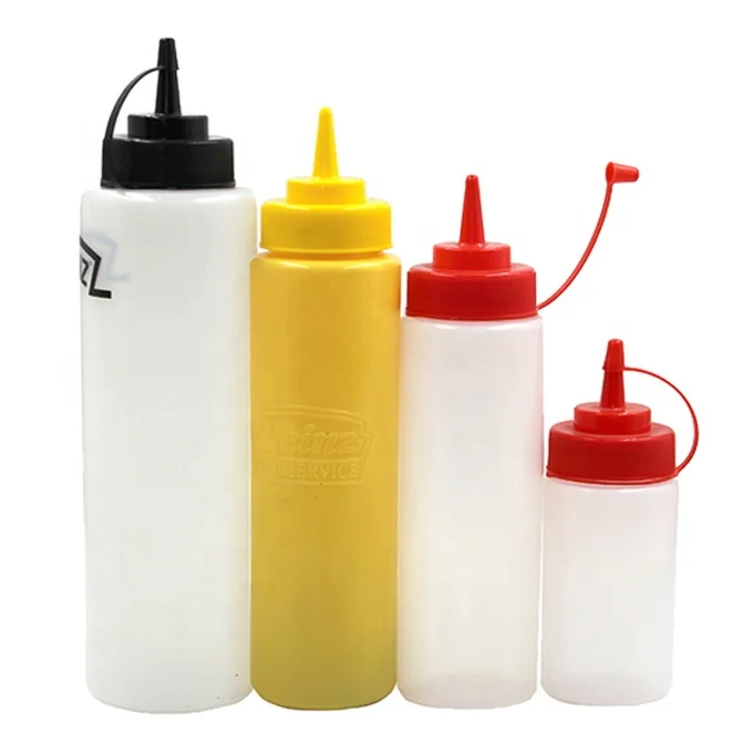 LDPE Squeeze Tomato BBQ Chili Hot Sauce Plastic Bottle