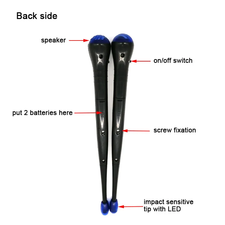 
Hot selling plastic toy musical instrument air drum stick digital jazz music drumsticks children best gift for early educational 