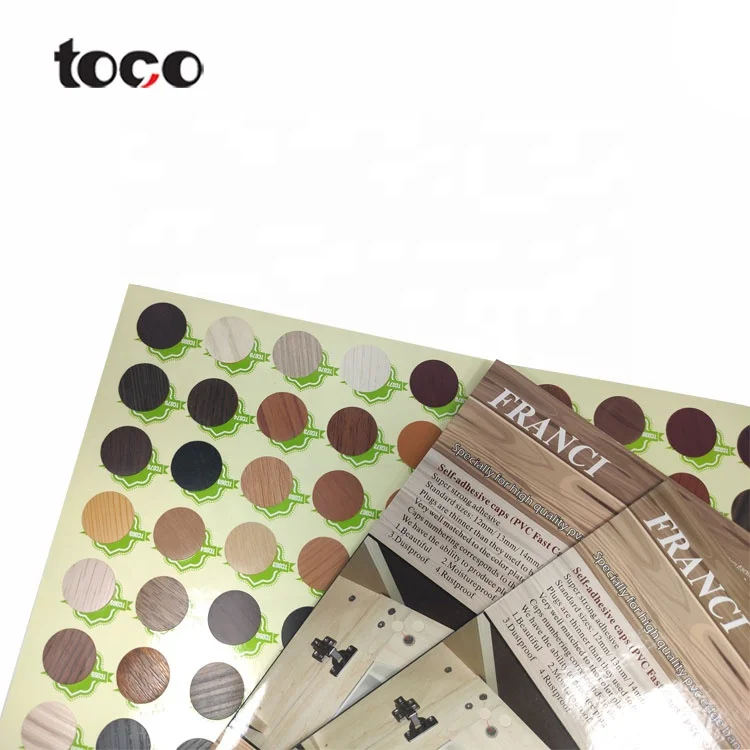 TOCO, пластиковые клейкие колпачки для шкафов, Декоративные самоклеящиеся наклейки для мебели, ПВХ крышки с отверстиями для винтов