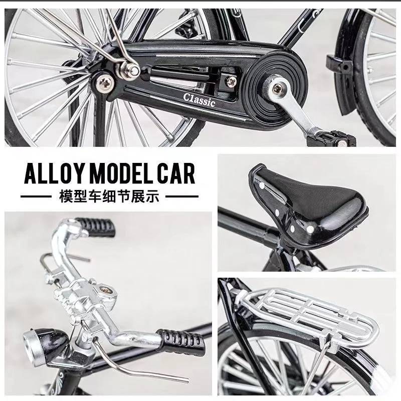 Newest DIY manual toys Assembled Bicycle and Classic rickshaw Accessories Metal Alloy Adult toy decorations