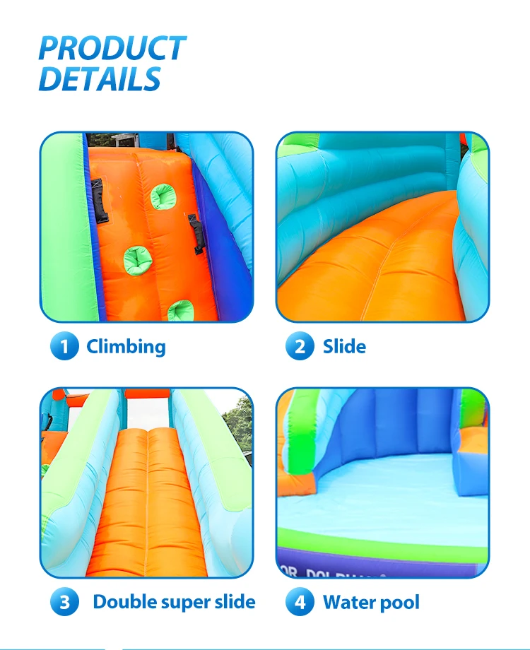 Doctor Dolphin Commercial Double Slide Water Inflatable Jumpers