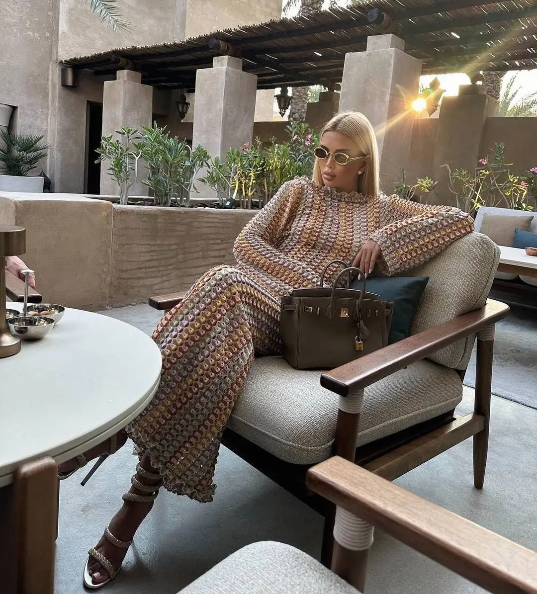 Wholesale sexy long dleeve dress casual elegan long Formal Elegant Sweaterbeach dresses women summer