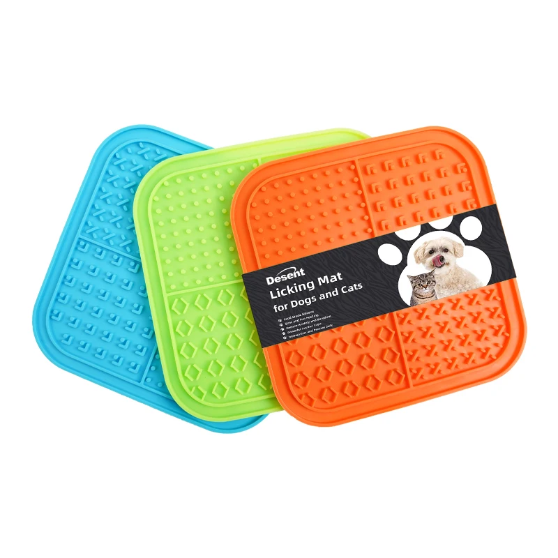 High Quality Durable Easy To Clean Slow Feeder Dog Licking Mat Brush knife With Suction Cup Pet Licking Mat