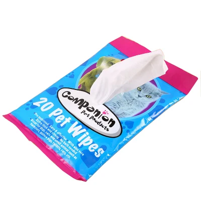 
20 pcs travel biodegradable pet wipes for houseplants 