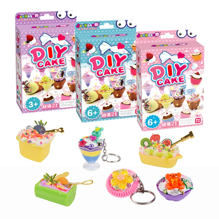 
Дешевые забавные пластиковые игрушки Jandoon DIY для кексов, глиняные игрушки, кухонный набор, игрушки для детей 