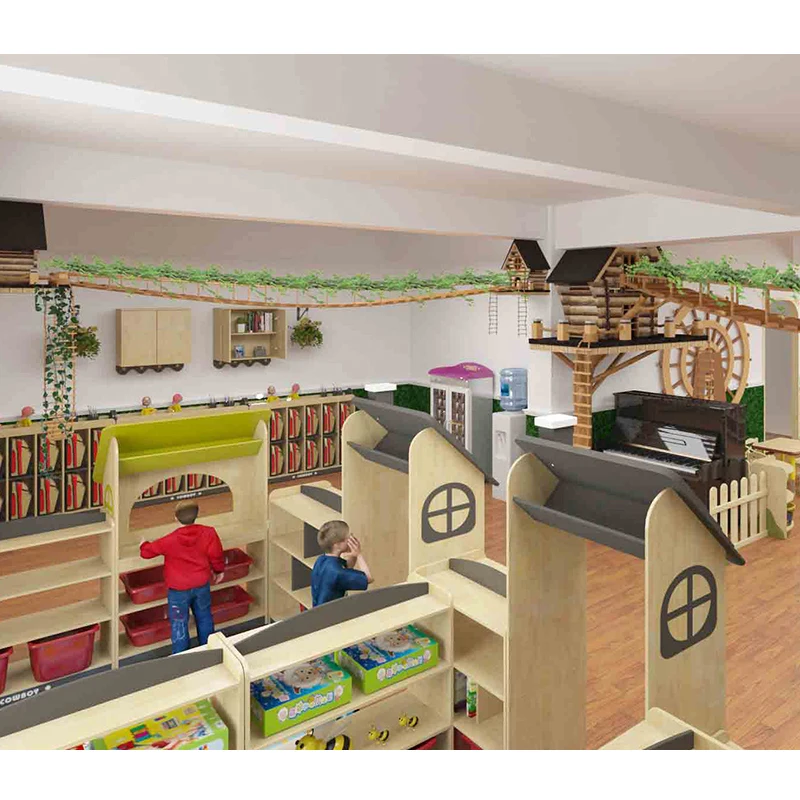 New Design  kindergarten tables and chairs pre nursery storage cabinets wooden beds and nursery cubbies