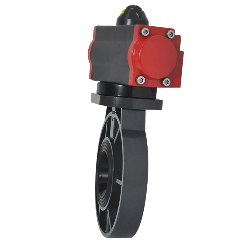 3-дюймовый 4-дюймовый ПВХ клапан-бабочка с пневматическим приводом моторизованный UPVC/CPVC Клапан-Бабочка