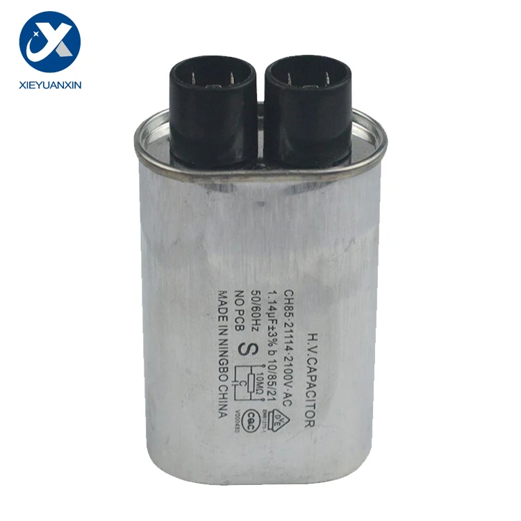 Конденсатор высокого напряжения для микроволновой печи 2100 В 1,14 мкФ 3 + 3 4,8 небольшой подключаемый Универсальный конденсатор аксессуары для микроволновой печи