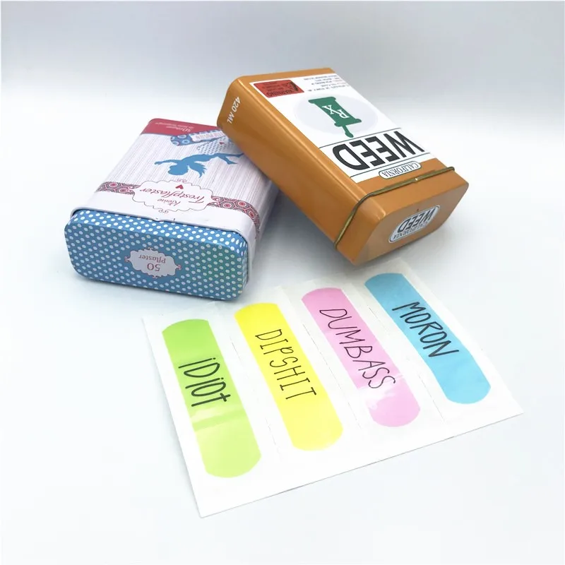 Customize Kids Cartoon Box Waterproof Band Aids Colored Printed bandaid custom