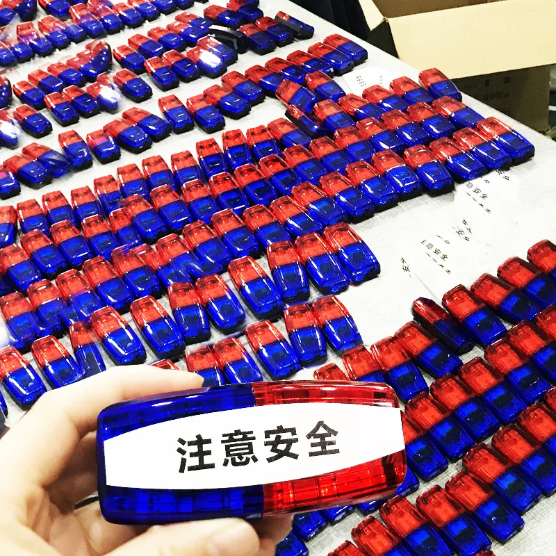 Waterproof forest traffic signal red blue led strobe flashing shoulder warning light
