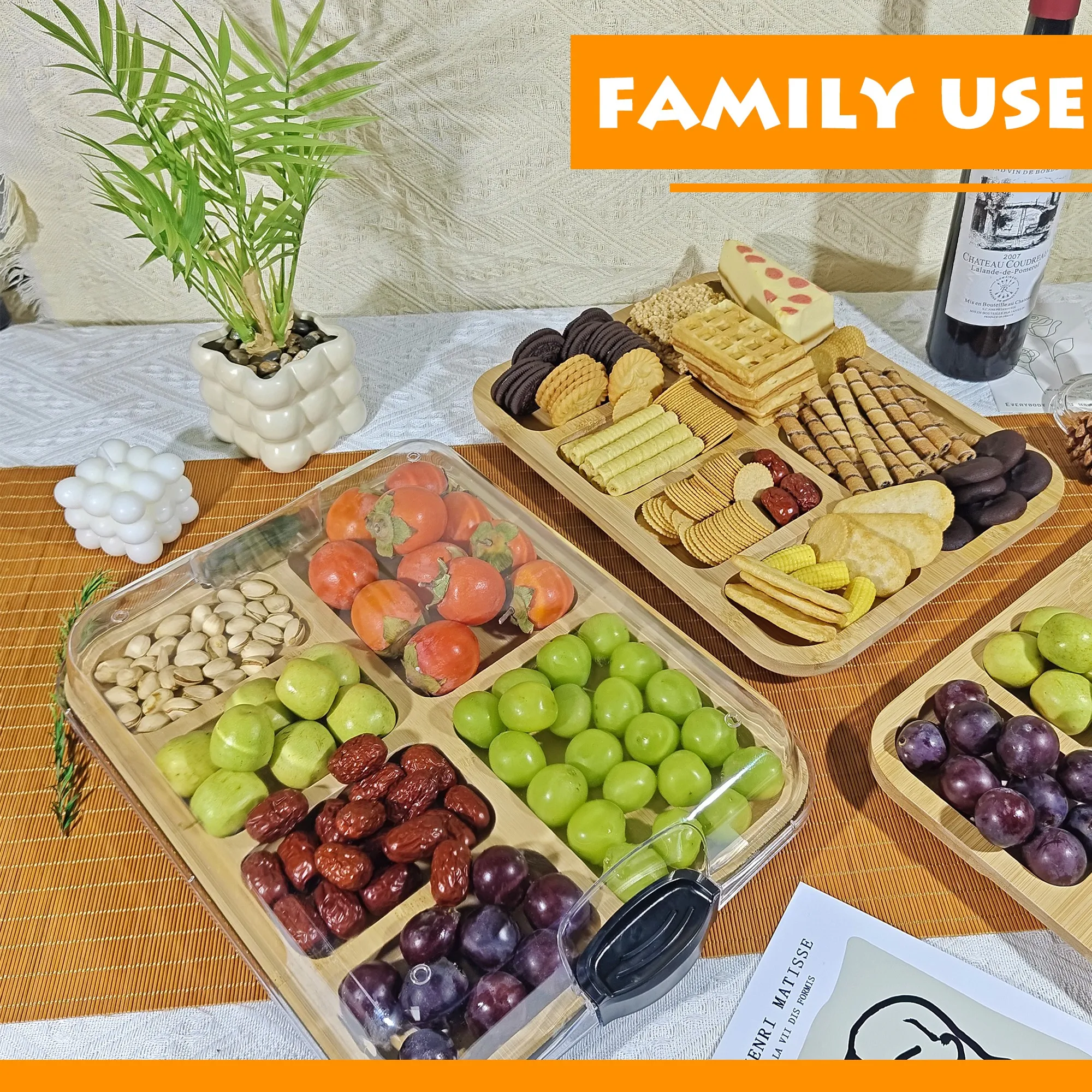 Доски для закусок с прозрачными крышками