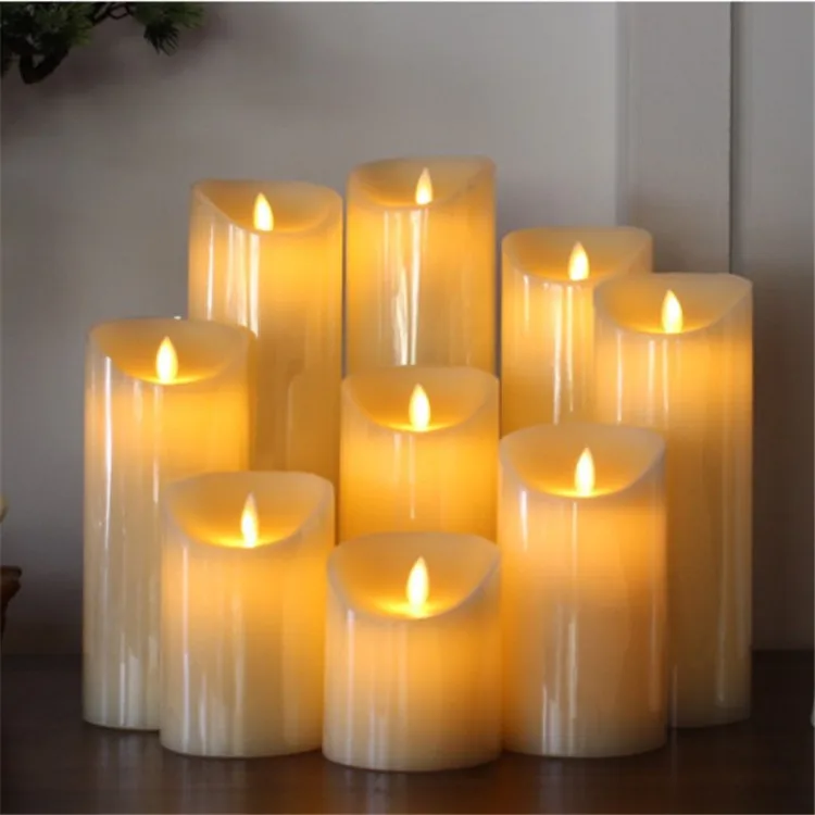 Romantic Birthday Flameless Taper Led Candles Electronic Battery Flickering Led Candle Christmas Tealight Wax Candle Set