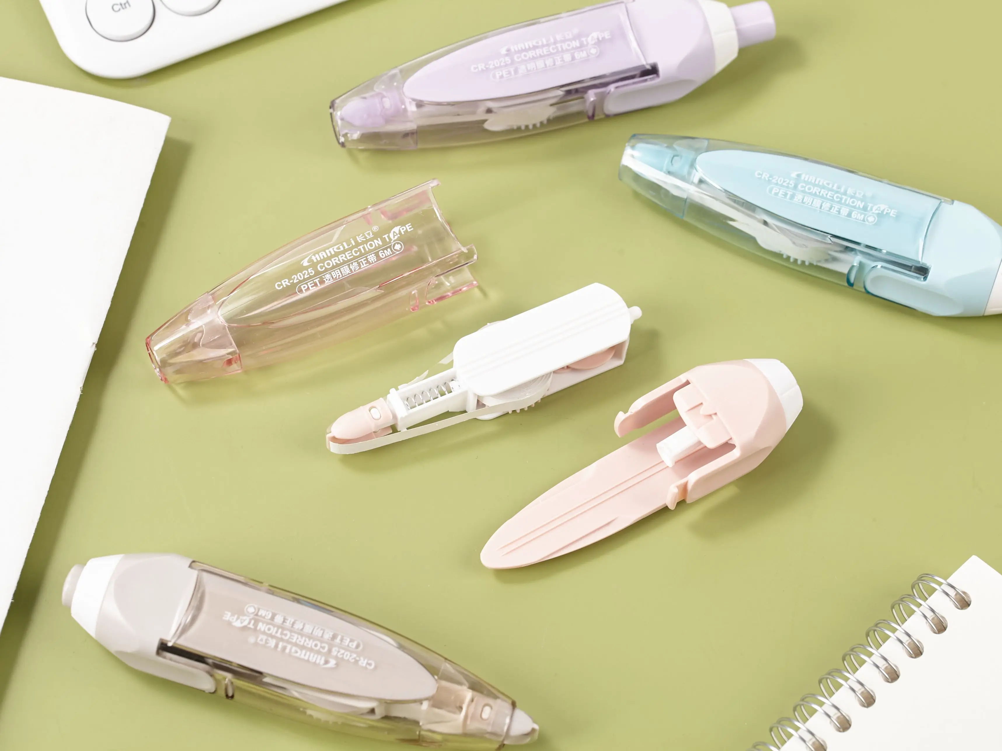 New Press Type Pen Style custom stationery Correction tape student corrector transparent  Refill whiteout correction Tape