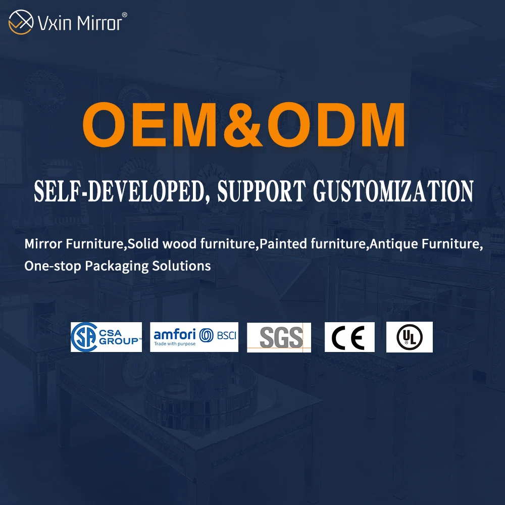 Mirror glass jewelry box three silver flash diamond bedroom necklace simple high-end large-capacity jewelry organizer Wholesale