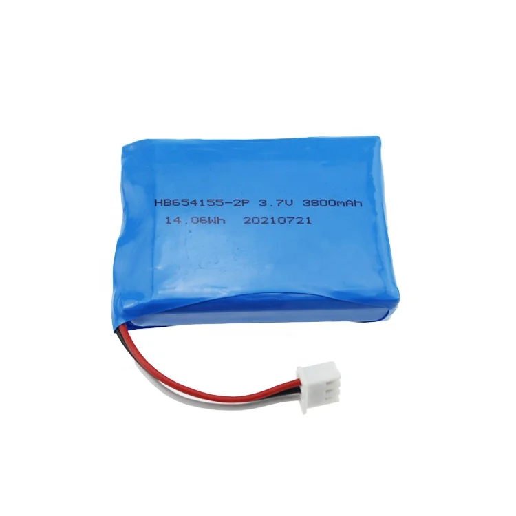 
HB 654155 3800mAh Customizable 3.7V Lithium Polymer Battery Factory Price 