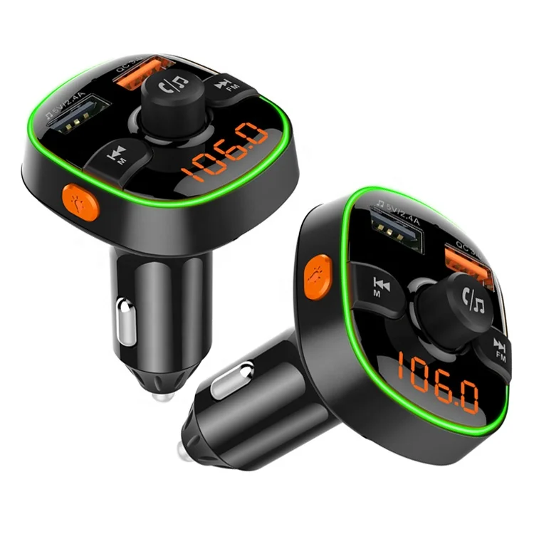  Быстрая зарядка QC 3 0 автомобильное зарядное устройство с двумя Usb-портами портативный Электрический адаптер радио Blue too mp3-плеер