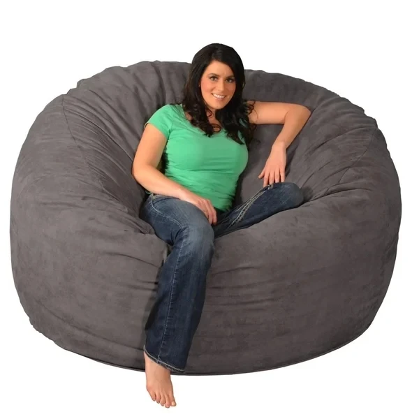 Xl Beanbag For Adults Loveseat Fill Foam Big Chair Cozy Sofa 6ft 5ft 7Ft Oversized Bean Bag Chairs