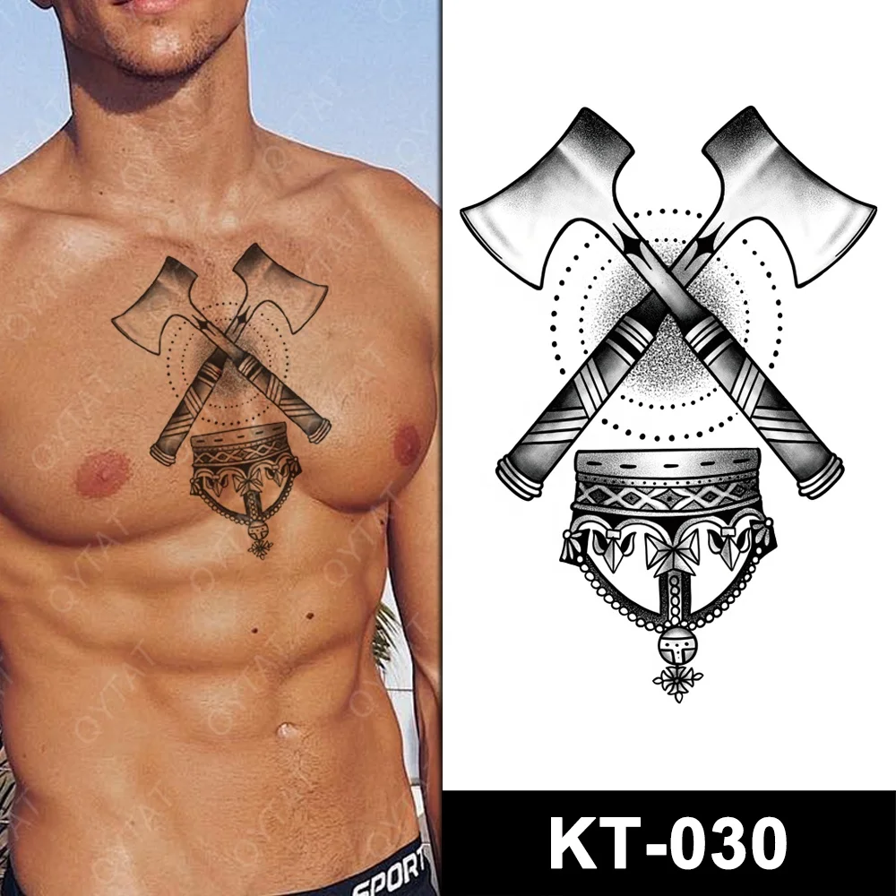 Реалистичная чернильная имитация Временной Татуировки QYTAT для мужчин