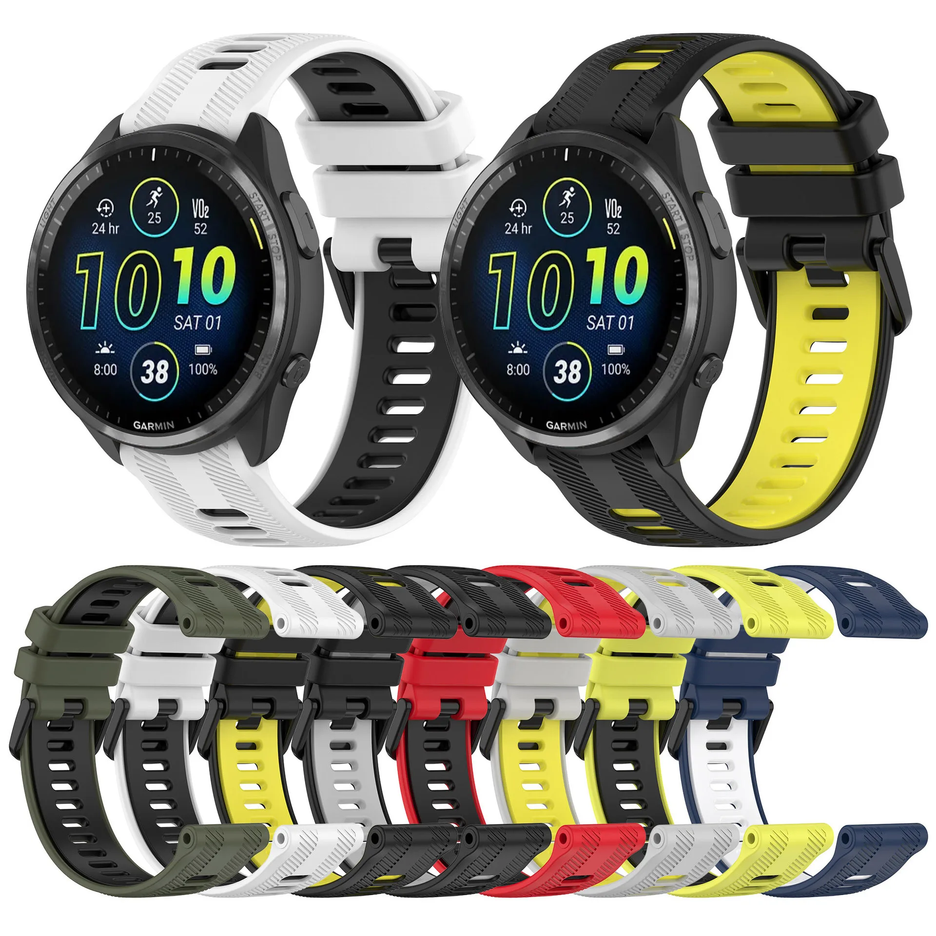 ShanHai 22mm Official Silicone Band Easy Fit Strap For Garmin Forerunner 955/945 Bracelet Forerunner 965 Watch Belt Istinct1 2