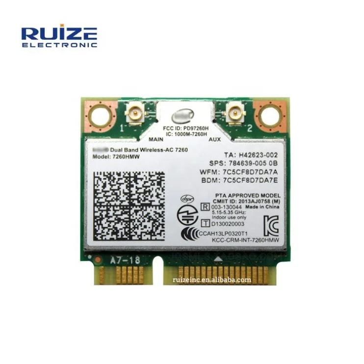 AC карты Dual Band Wireless-AC7260 7260HMW 7260AC 7260hmwac 867 Мбит/с + BT4.0 Половина Mini PCI-e беспроводная