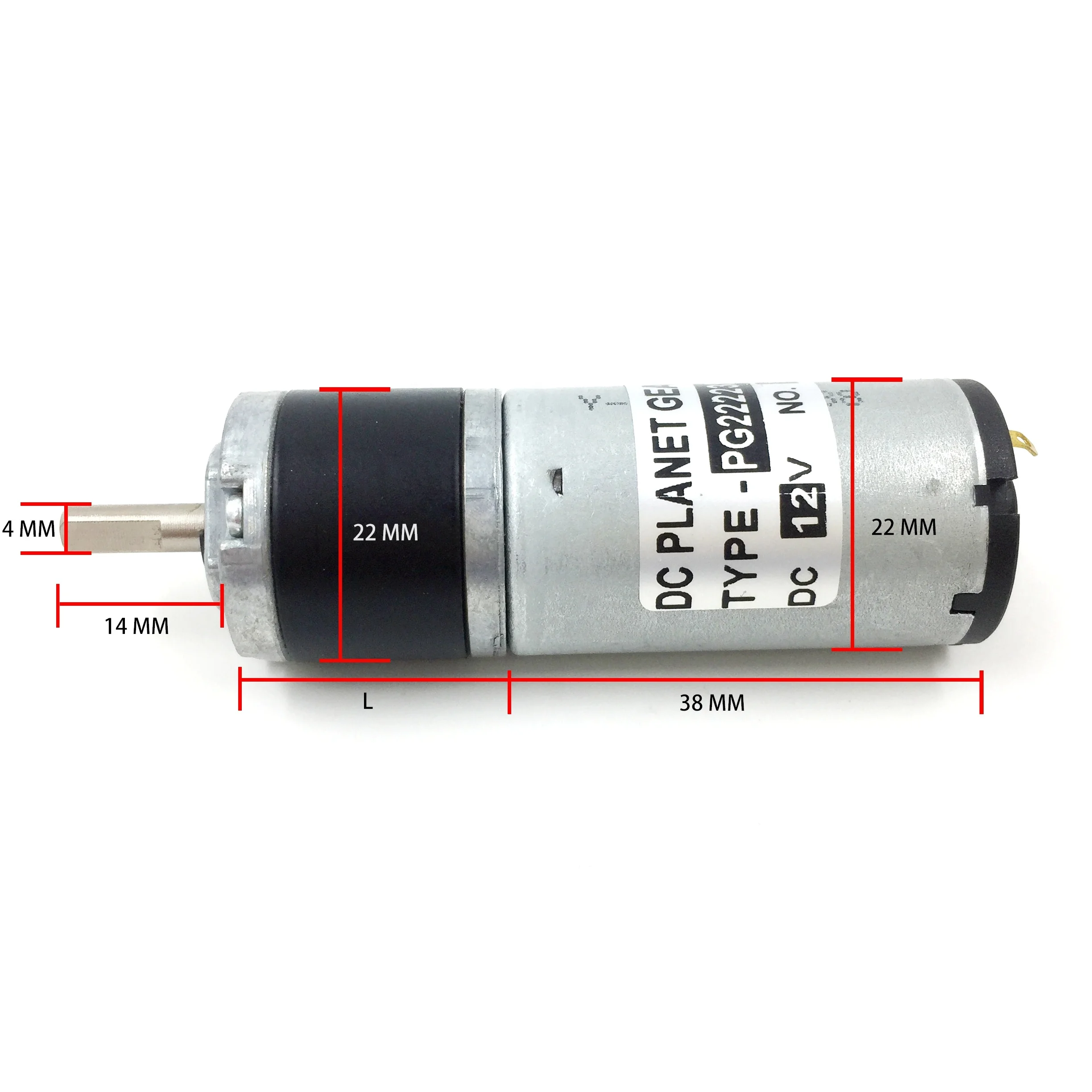 22mm low rpm high torque dc planetary gearbox motor