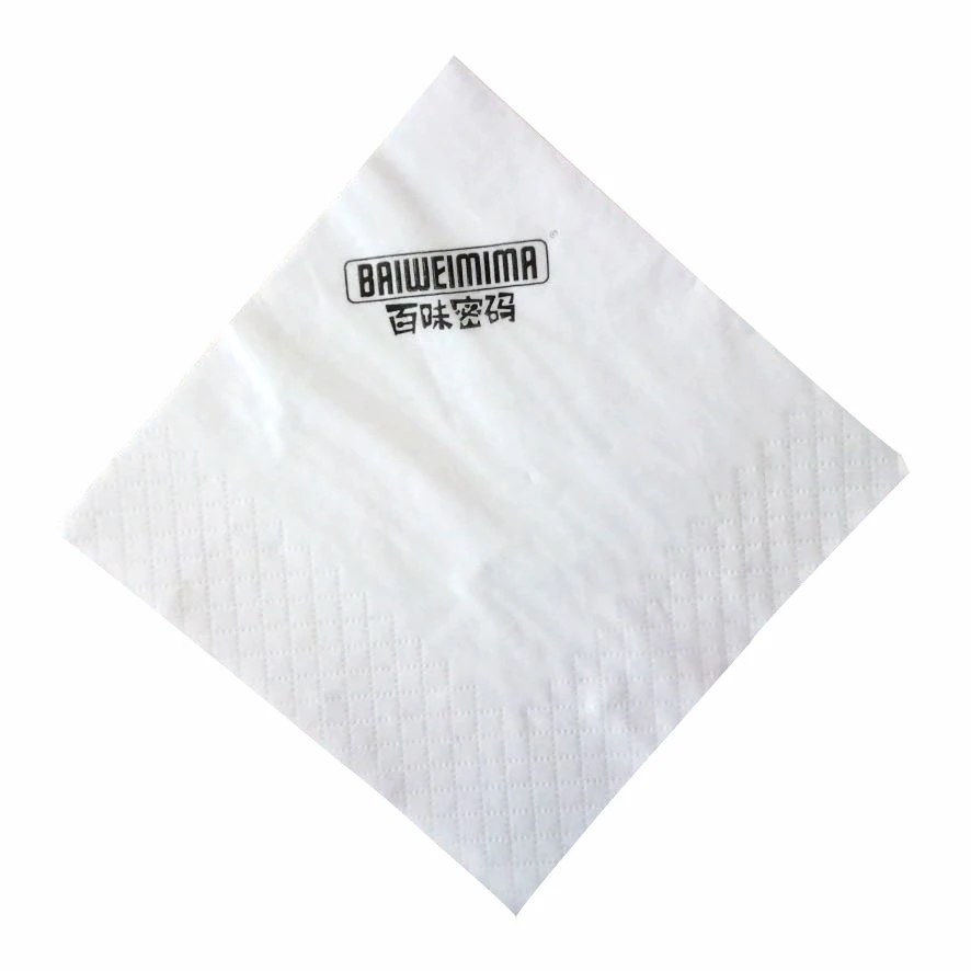 beautiful  dot embossed    cocktail  napkin  customized printed logo napkins