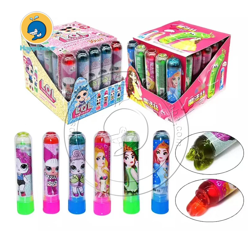 Colorful lipstick fruit flavor jelly jam candy