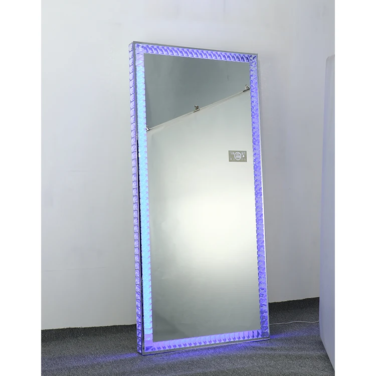 190*90cm consol wall diamond film crushed crystal mirror furniture luxury dressing cosmetic crystal mirror for fitting room