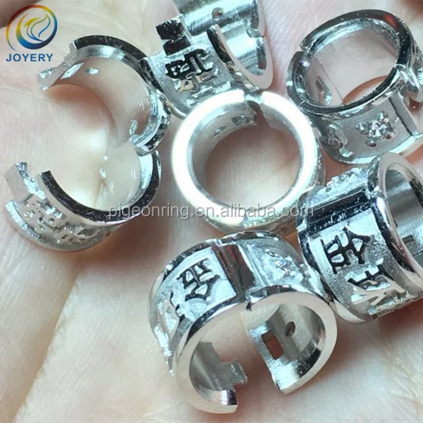 High quality Open silver pigeon rings bird rings bird bands poultry leg band chicken ring