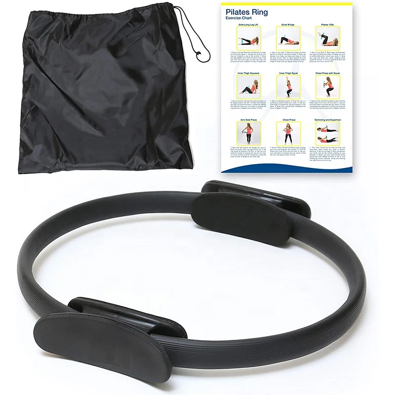 Yoga Fitness Ring Magic Circle set with handle Foam Pilates circle ring