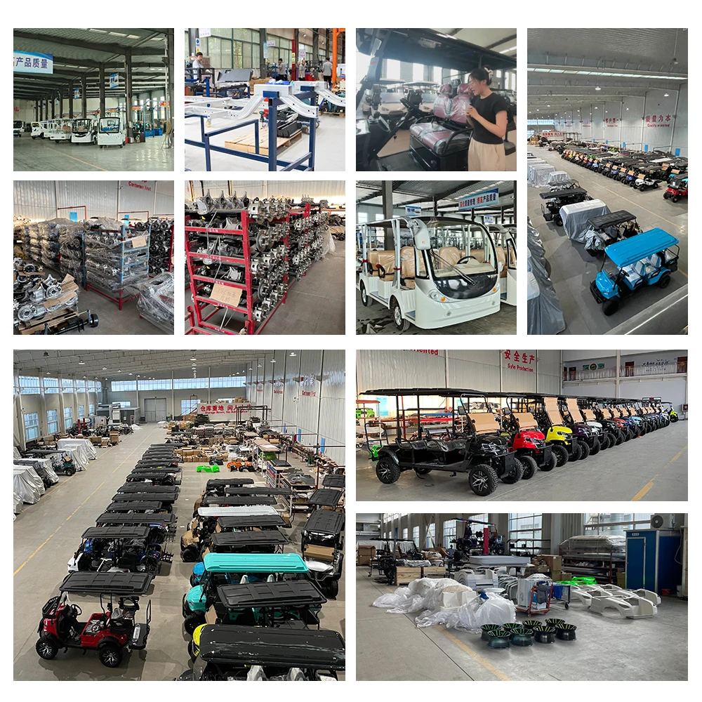 4 wheel outdoor golf cart cargo car pickup truck Easy Foldden Four Wheels Electric Golf Cart