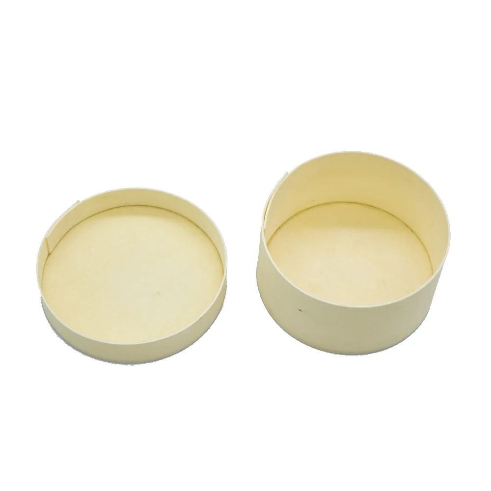 Custom Wholesale Cute Take Away Lunch Packing Cylinder Round Wooden Gift Waffle Bakery Food Cake Packaging Box for Egg Crepe