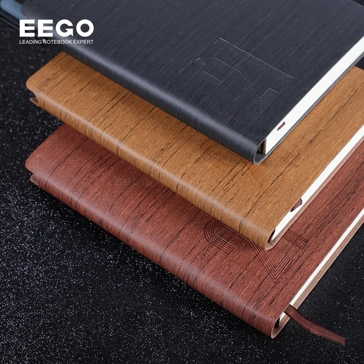 Calendar Planner Book Promotion Vegan Black Leather Notebook Softcover Notebook Printed Leather Diary