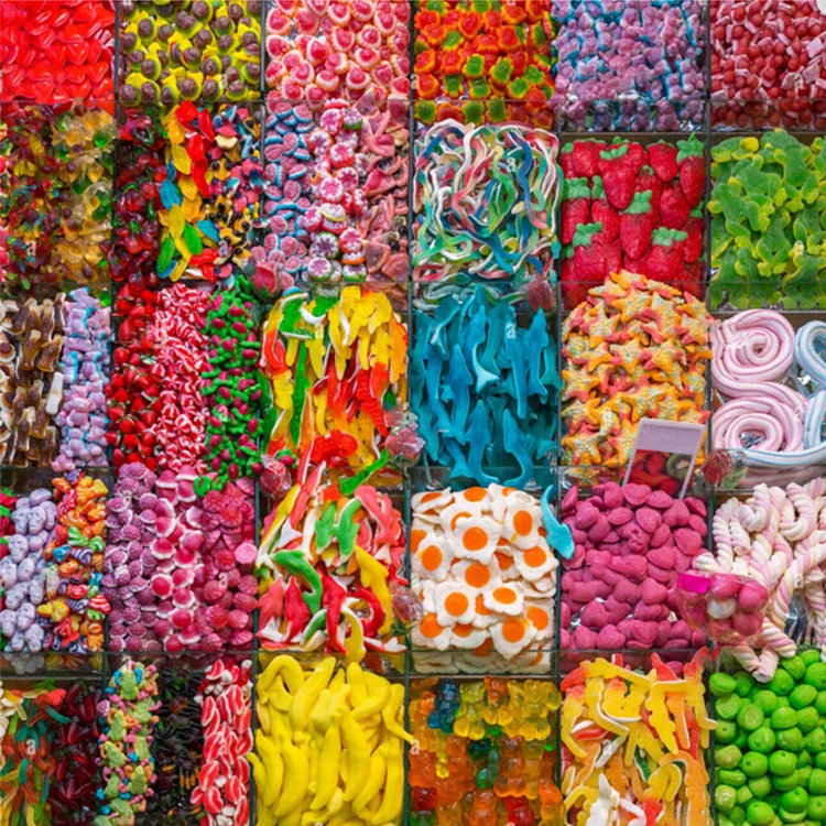 Оптовая продажа упаковка по индивидуальному заказу ассорти фруктовый вкус сладкая кислинка сублимированная желе халяльная мармеладная Конфета