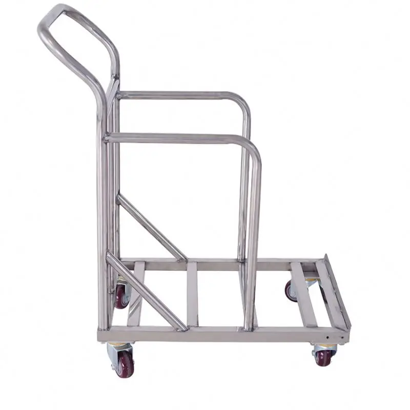 Industrial 4 Wheels Stainless Steel 200 Kg Capacity Trolley for Transport Baking Pans