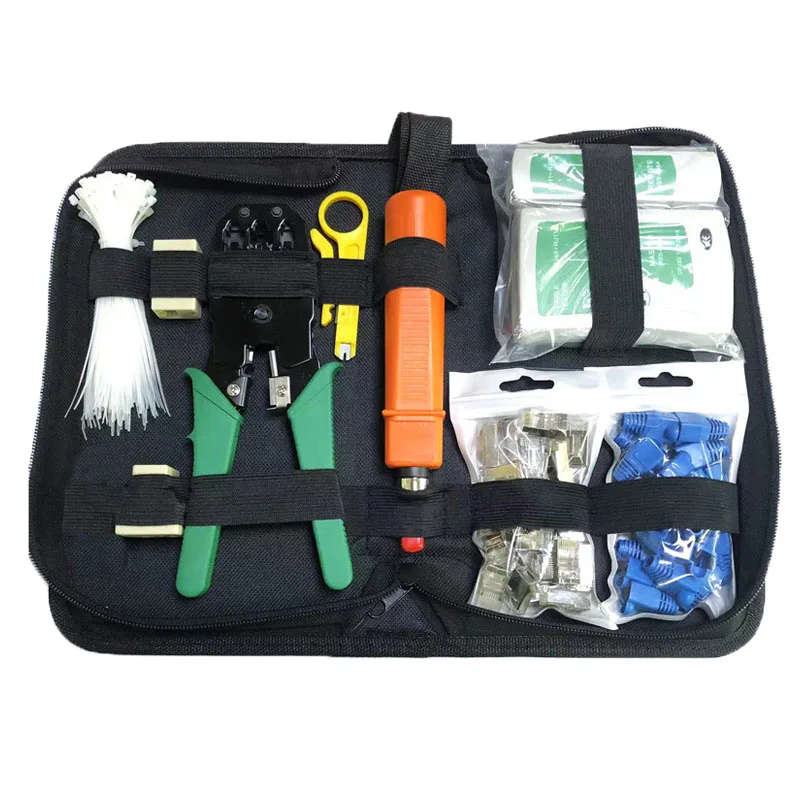 10 IN 1 Network Tool Kit Hardware Network Pliers Set three-purpose network cable pliers tester home maintenance kit set