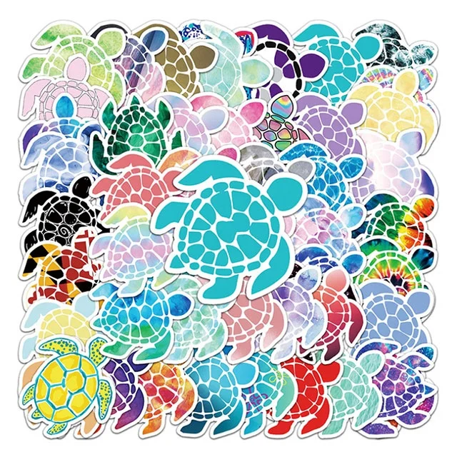 Turtle Stickers Luggage Scooters Tablets Computers Cartoon Decals Custom Stickers Die Cut