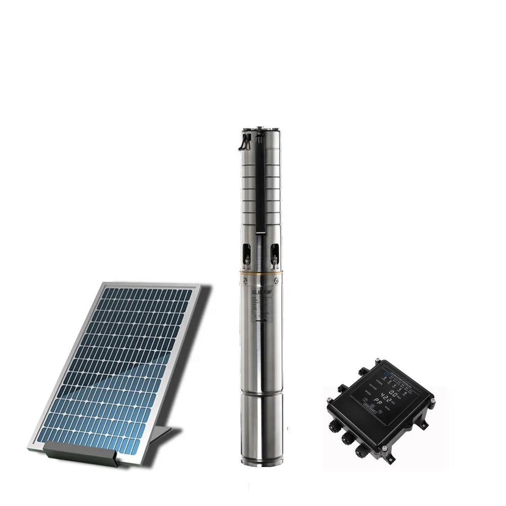 4SSC96750  1HP Submersible BLDC plastic impeller solar water pump with electronic controller
