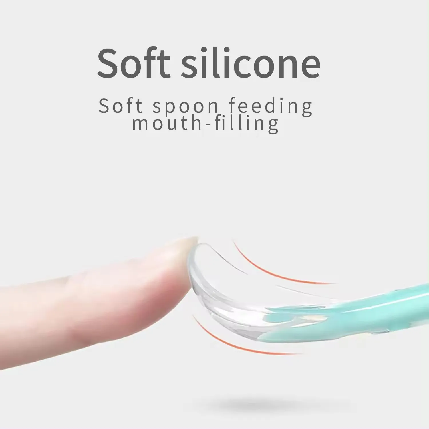 New Design Double Head scraper mud spoon Stainless Steel Fruit Mud Spoon Baby Silicone Spoon for Kids