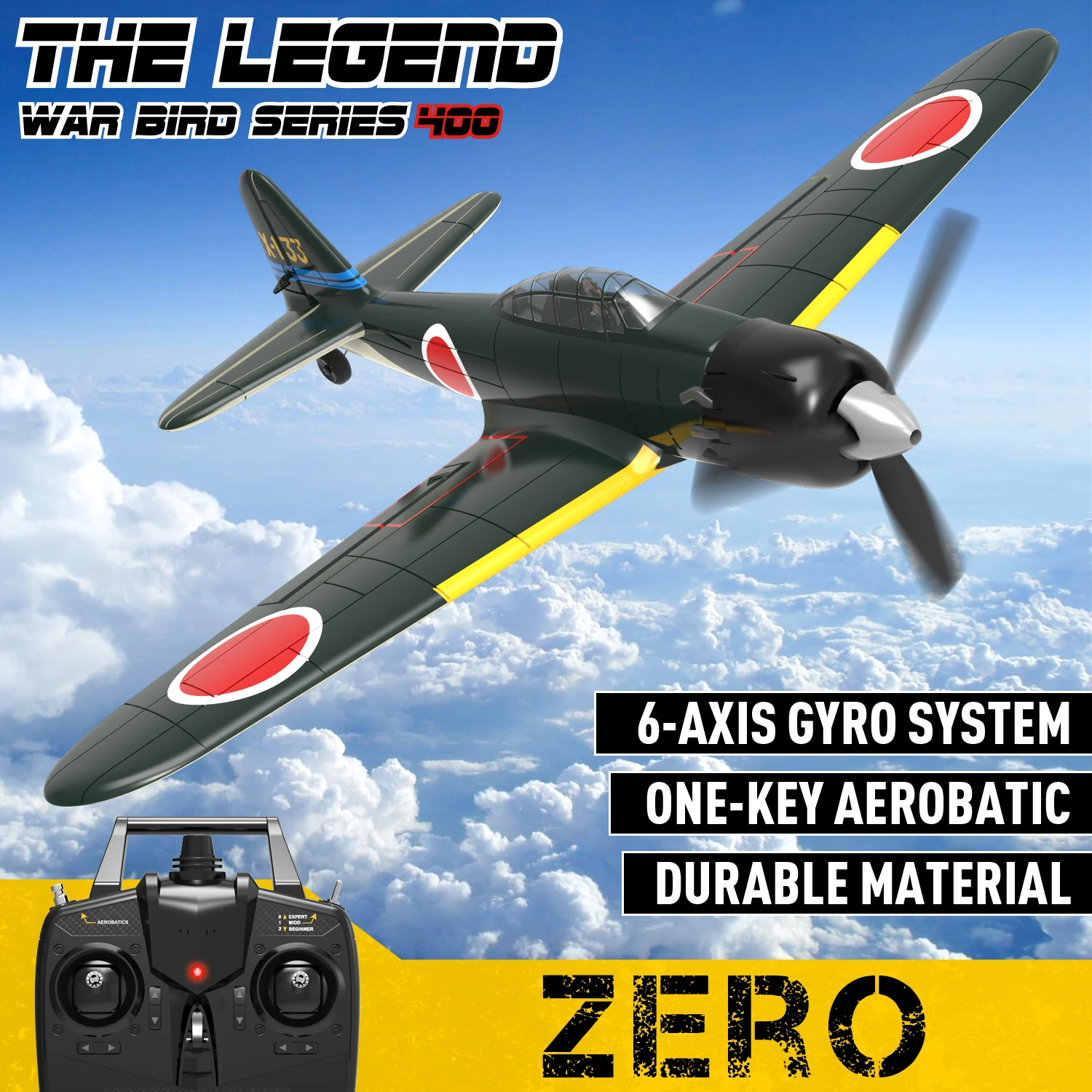 4-канальный электронный радиоуправляемый самолет Zero RC уличные игрушки легко летать
